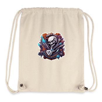 Rock n Roll / Rockabilly / Totenkopf / Skull - Stanley/Stella recycelter Gym Bag - Naturweiß - Vorne
