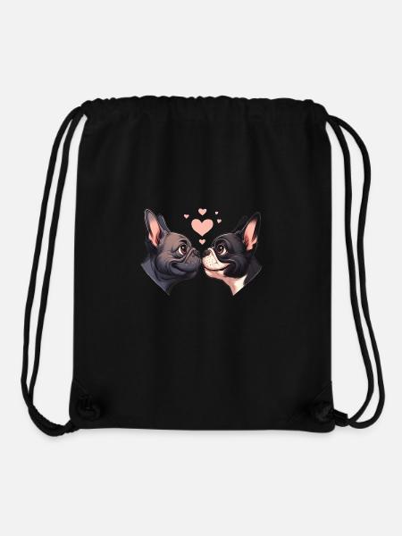 Frenchie Love Bulldogs Love - Stanley/Stella Recycled Gym Bag - black