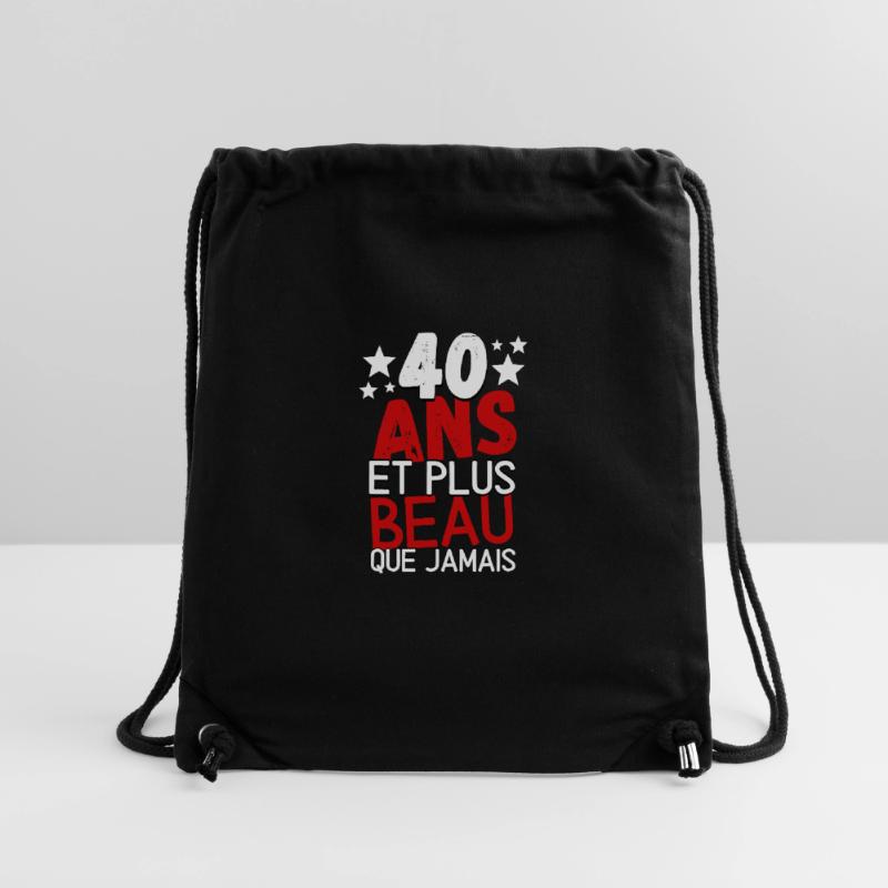 40 ans et plus beau que jamas Sac à cordon recyclé Stanley/Stella