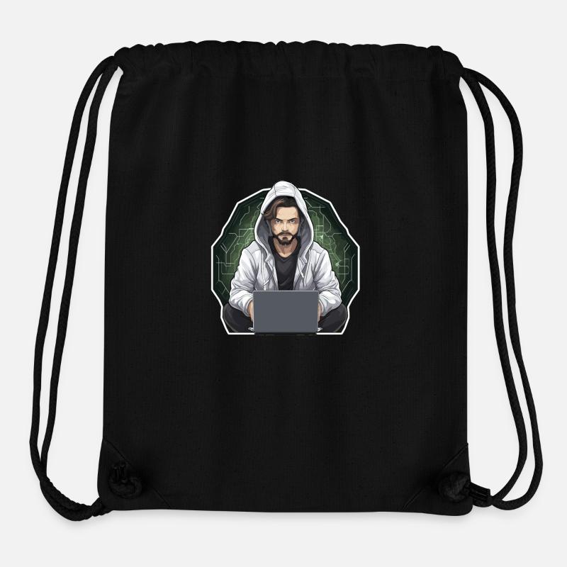 Ethical Hacker - Illustration - Stanley/Stella Recycled Gym Bag - black