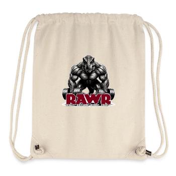 Haltère T-Rex RAWR - Sac à cordon recyclé Stanley/Stella - blanc naturel - Devant