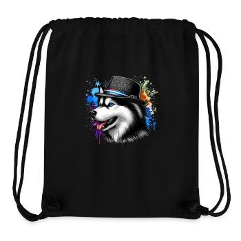 Husky with blue eyes - Stanley/Stella Recycled Gym Bag - black - Front