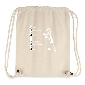 Stick Figure Boxer Fighting Spirit Positive Strength - Stanley/Stella Recycled Gym Bag - natural - Front
