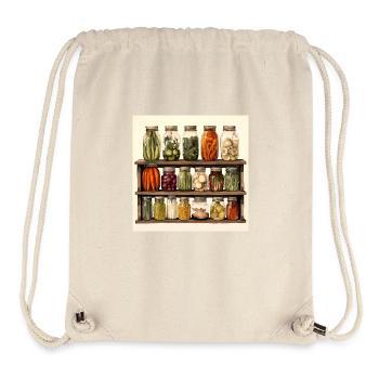 Herbstliches Einmachglasregal - Stanley/Stella recycelter Gym Bag - Naturweiß - Vorne