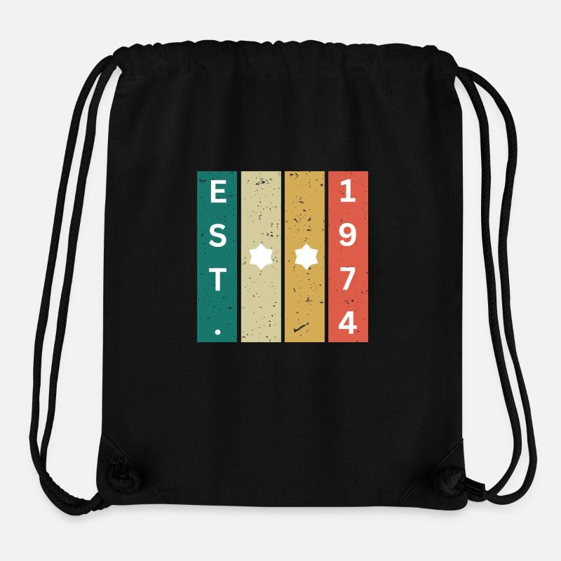 Anniversaire 74 - Sac à cordon recyclé Stanley/Stella - noir