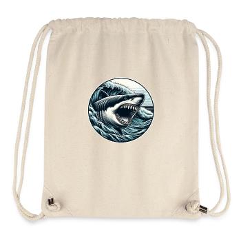 Weißer Hai - Stanley/Stella recycelter Gym Bag - Naturweiß - Vorne