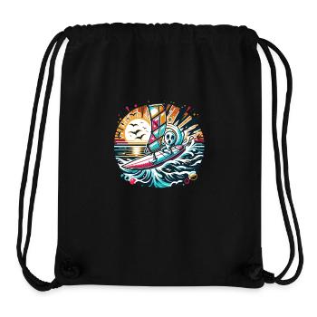 Surfers in action - Stanley/Stella Recycled Gym Bag - black - Front