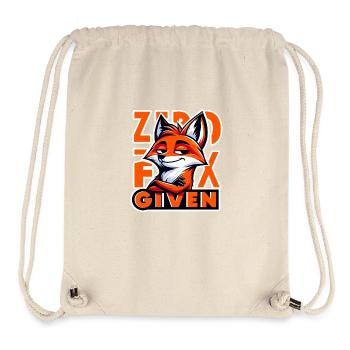 Zéro donné - Illustration de renard - Sac à cordon recyclé Stanley/Stella - blanc naturel - Devant