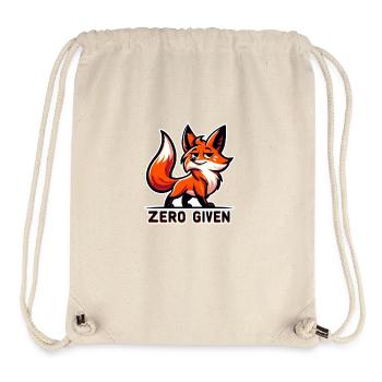 Zéro donné - Illustration de renard - Sac à cordon recyclé Stanley/Stella - blanc naturel - Devant