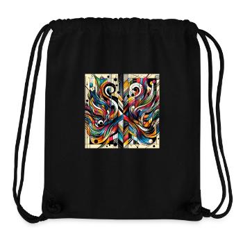 Colorful shapes and colorful patterns - Stanley/Stella Recycled Gym Bag - black - Front