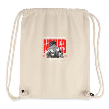"Never Surrender" Kämpfer Design - Stanley/Stella recycelter Gym Bag - Naturweiß - Vorne