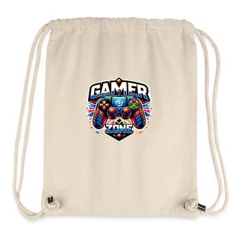 Gamer Zone - Controller Illustration - Stanley/Stella recycelter Gym Bag - Naturweiß - Vorne
