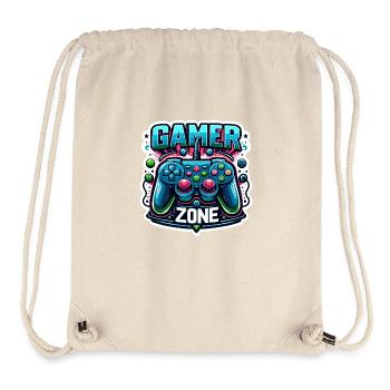 Gamer Zone - Controller Illustration - Stanley/Stella recycelter Gym Bag - Naturweiß - Vorne