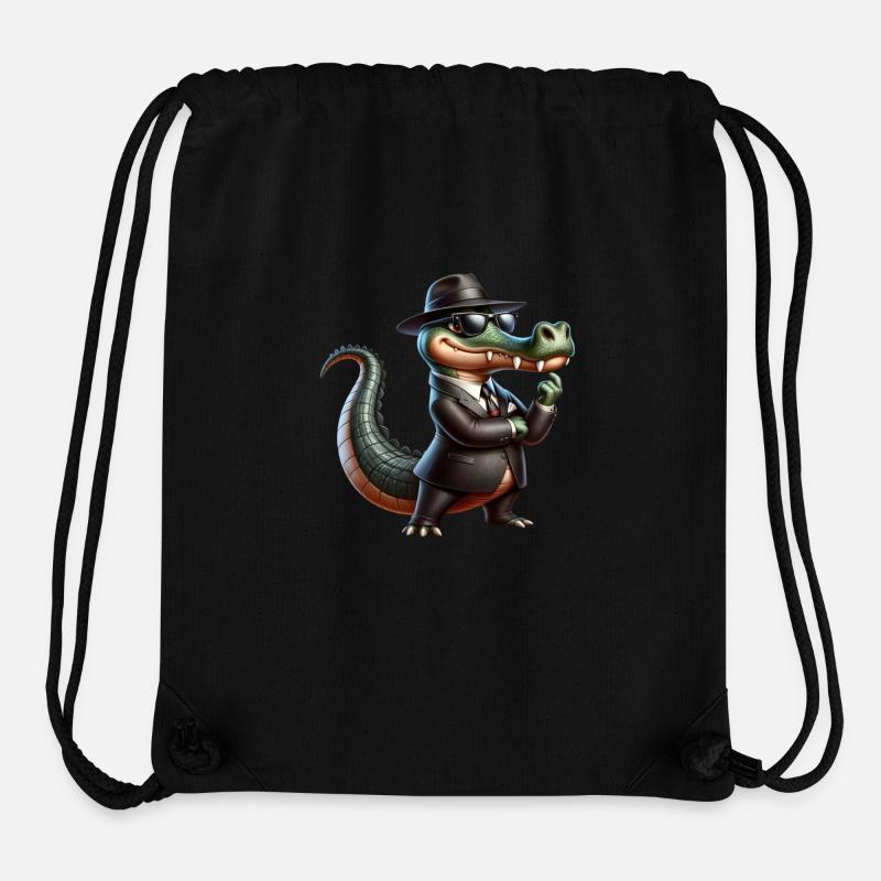 Mafia Alligator - Stanley/Stella Recycled Gym Bag - black