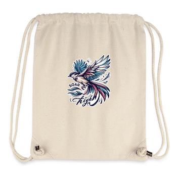 Soar High - Vogel Illustration - Stanley/Stella recycelter Gym Bag - Naturweiß - Vorne