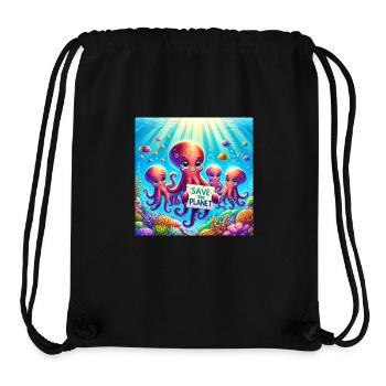Kraken Family - Stanley/Stella Recycled Gym Bag - black - Front