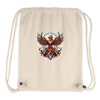 Rise Again - Illustration de Phénix - Sac à cordon recyclé Stanley/Stella - blanc naturel - Devant