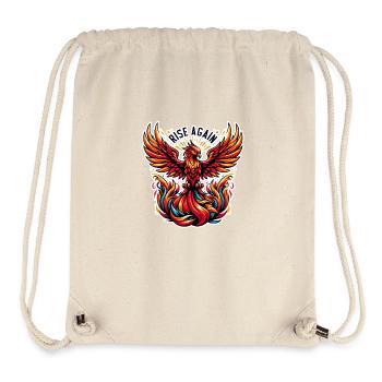 Rise Again - Illustration de Phénix - Sac à cordon recyclé Stanley/Stella - blanc naturel - Devant