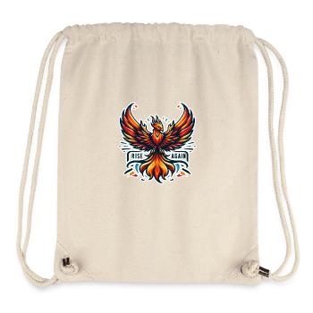 Rise Again - Illustration de Phénix - Sac à cordon recyclé Stanley/Stella - blanc naturel - Devant