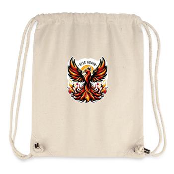Rise Again - Illustration de Phénix - Sac à cordon recyclé Stanley/Stella - blanc naturel - Devant