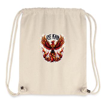 Rise Again - Illustration de Phénix - Sac à cordon recyclé Stanley/Stella - blanc naturel - Devant