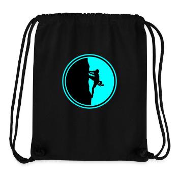 Climbing, Mountaineering, Silhouette, Circle - Stanley/Stella Recycled Gym Bag - black - Front