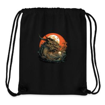 Mythe du dragon - Sac à cordon recyclé Stanley/Stella - noir - Devant