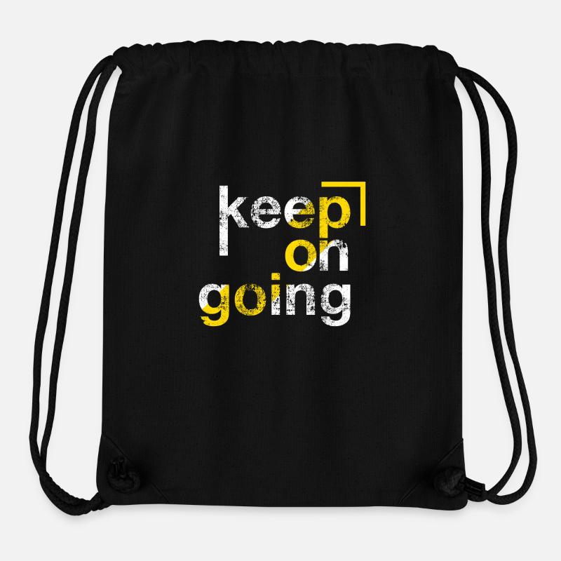 keep on going, Persévérance - Sac à cordon recyclé Stanley/Stella - noir
