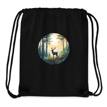 Lonely deer - Stanley/Stella Recycled Gym Bag - black - Front
