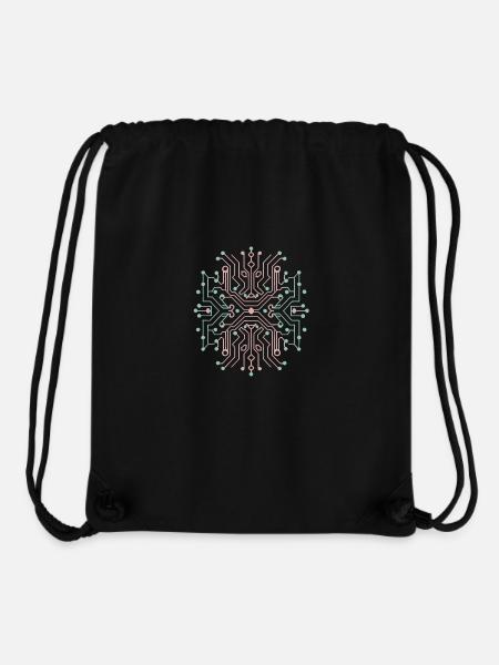 CircuitVerse Futuristika - Stanley/Stella Recycled Gym Bag - black