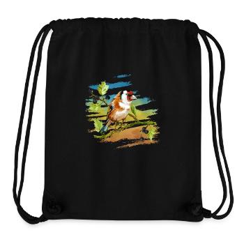 Bunter Vogel - Stanley/Stella recycelter Gym Bag - Schwarz - Vorne