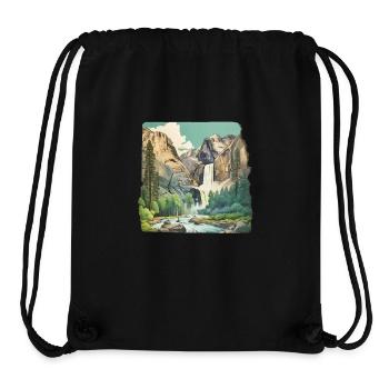 Wonderful beautiful mountain scenery - Stanley/Stella Recycled Gym Bag - black - Front