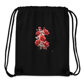 Schöne Rote Blume - Stanley/Stella recycelter Gym Bag - Schwarz - Vorne