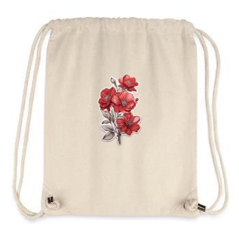 Schöne Rote Blume - Stanley/Stella recycelter Gym Bag - Naturweiß - Vorne