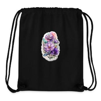 Blaue Wildblume - Stanley/Stella recycelter Gym Bag - Schwarz - Vorne