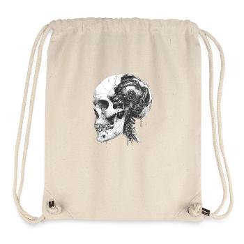 Android Skull - Stanley/Stella Recycled Gym Bag - natural - Front