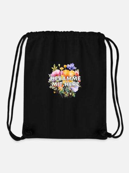 Hebamme mit Herz - Stanley/Stella recycelter Gym Bag - Schwarz