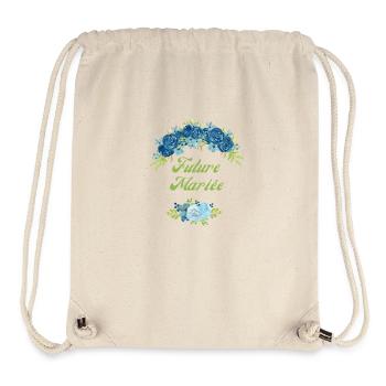 Zukünftige Braut Blue Flowers - Passendes T-Shirt - Stanley/Stella recycelter Gym Bag - Naturweiß - Vorne