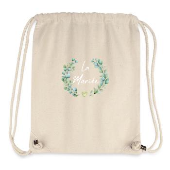 La mariée floral-tshirt assorti - Sac à cordon recyclé Stanley/Stella - blanc naturel - Devant