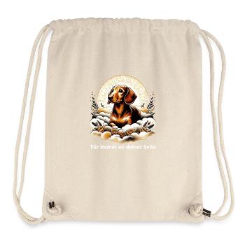 Dachshund Regenbogenbrücke Trauer - Stanley/Stella recycelter Gym Bag - Naturweiß - Vorne