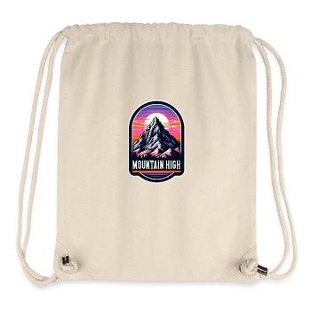 Mountain High - Berg Illustration - Stanley/Stella Recycled Gym Bag - natural - Front