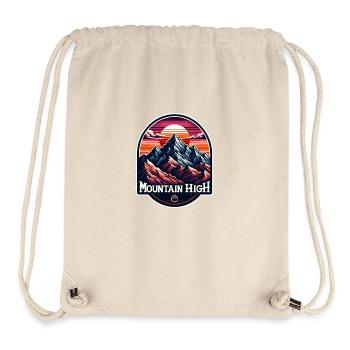 Mountain High - Berg Illustration - Stanley/Stella Recycled Gym Bag - natural - Front