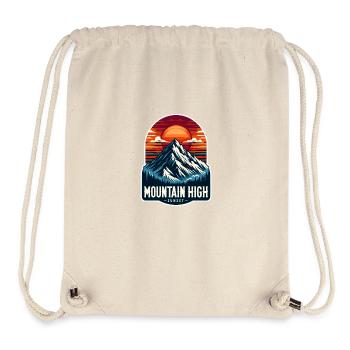 Mountain High - Berg Illustration - Stanley/Stella Recycled Gym Bag - natural - Front