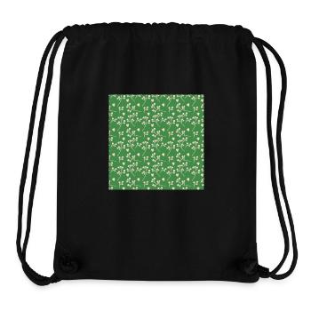 Blume-Blatt-Muster fleur feuille motif - Sac à cordon recyclé Stanley/Stella - noir - Devant