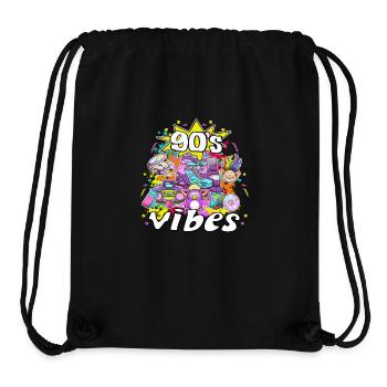90s Vibes Elements And Toys - Stanley/Stella Recycled Gym Bag - black - Front