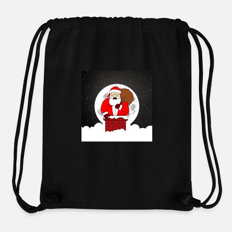 Weihnachtsmann unter Vollmond - Stanley/Stella recycelter Gym Bag - Schwarz
