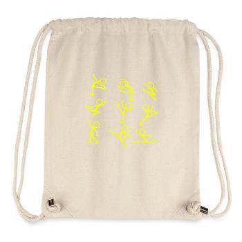 Neon Strichmännchen Menschen Kunst Illustrationen Karikatur - Stanley/Stella recycelter Gym Bag - Naturweiß - Vorne