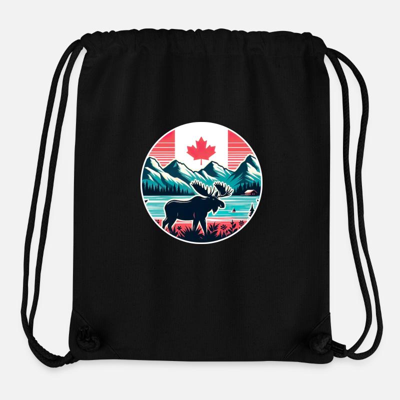 Kanada 21 - Stanley/Stella recycelter Gym Bag - Schwarz