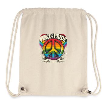 LGBT Pride Month Peace & Pride Design - Stanley/Stella recycelter Gym Bag - Naturweiß - Vorne