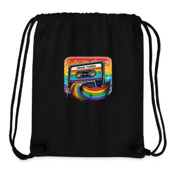 Pride Tunes Rainbow Cassette Design - Stanley/Stella recycelter Gym Bag - Schwarz - Vorne